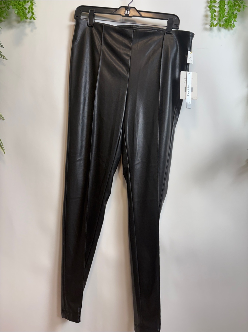 Zac & Rachel Classic Faux Leather Black Leggings